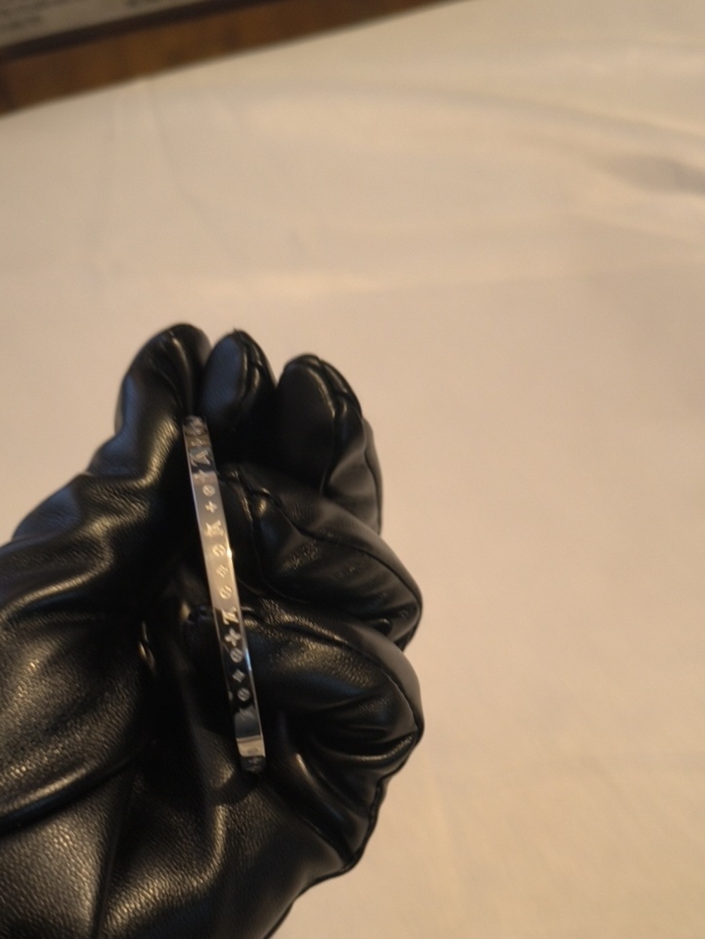 Silver Monogram Snap Closer Bracelet - Picture 2 of 4
